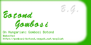 botond gombosi business card
